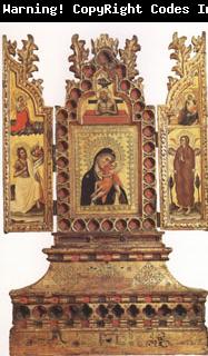 Simone Dei Crocefissi Virgin and Child with Saints a triptych (mk05)